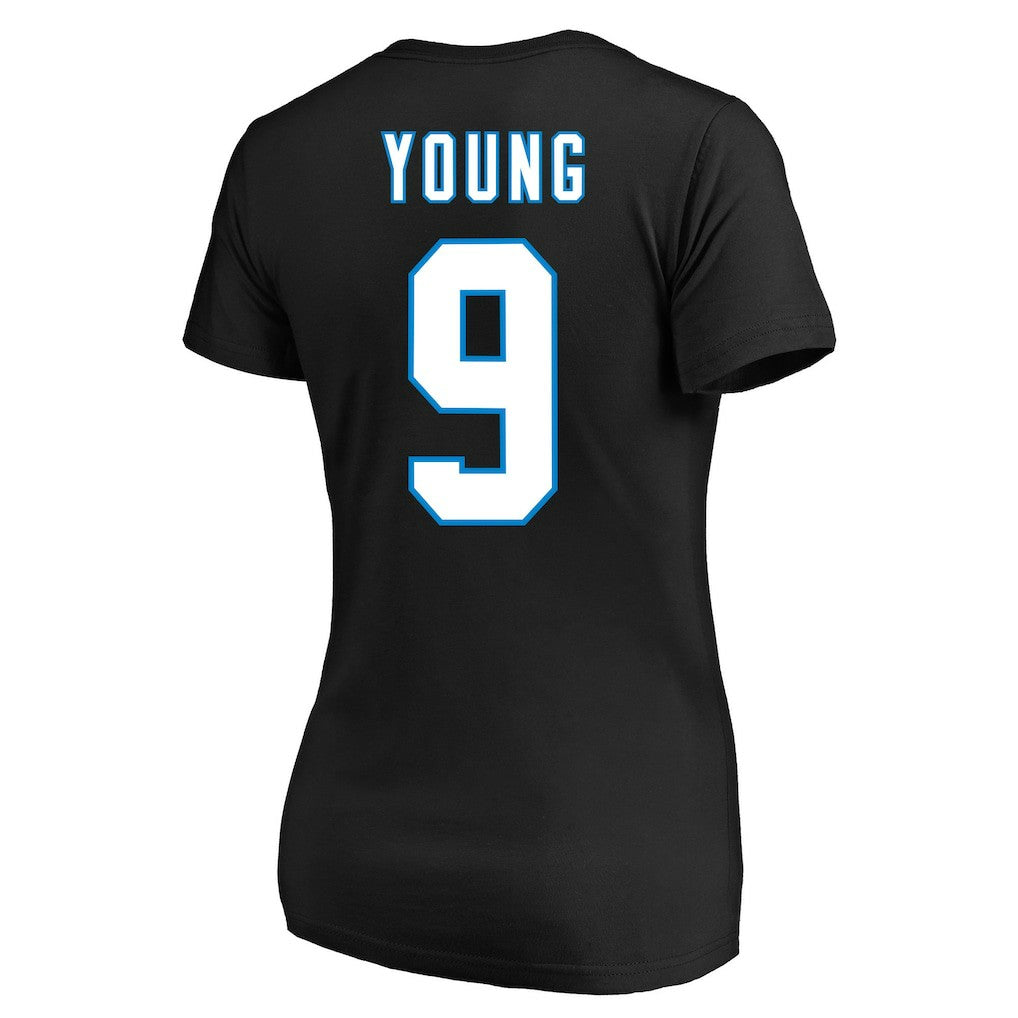 Bryce Young Carolina Panthers Women's Plus Size Fair Catch Name & Number Scoop Neck T-Shirt Black
