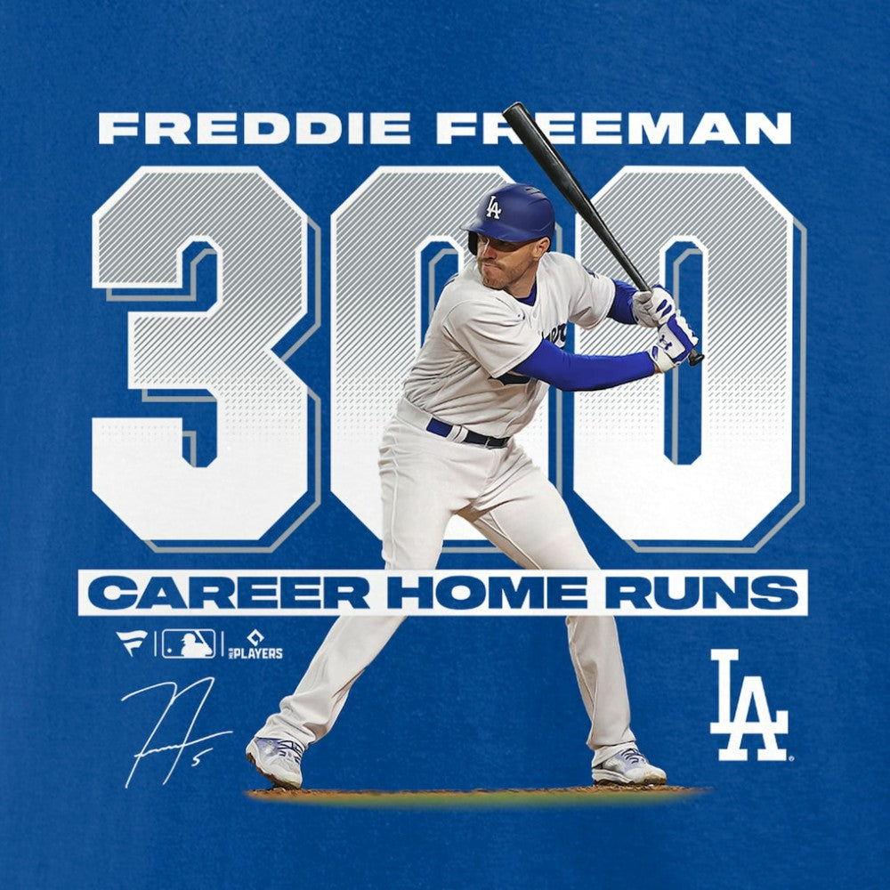 Freddie Freeman Los Angeles Dodgers Fanatics 300 Career Home Runs T-Shirt - Royal - Fanatics Sale