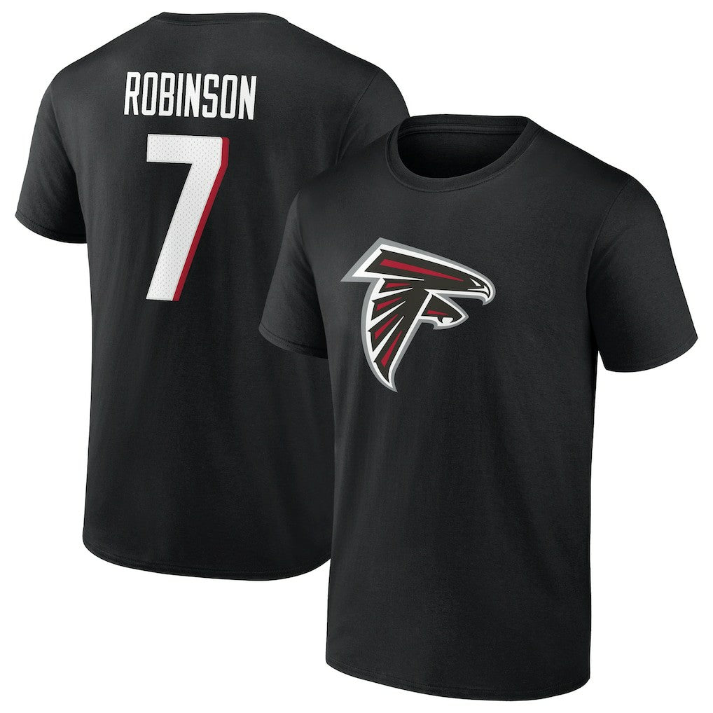 Fanatics Bijan Robinson Atlanta Falcons Icon Name & Number T-Shirt Black