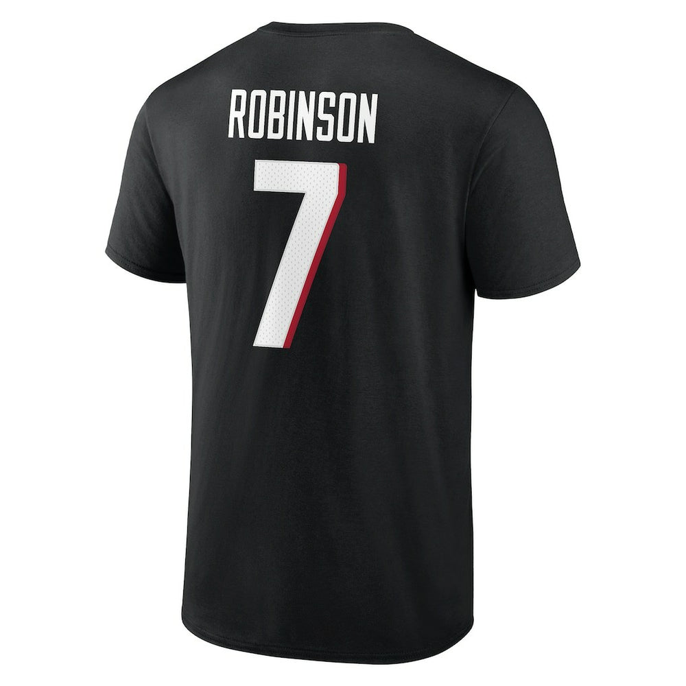 Fanatics Bijan Robinson Atlanta Falcons Icon Name & Number T-Shirt Black