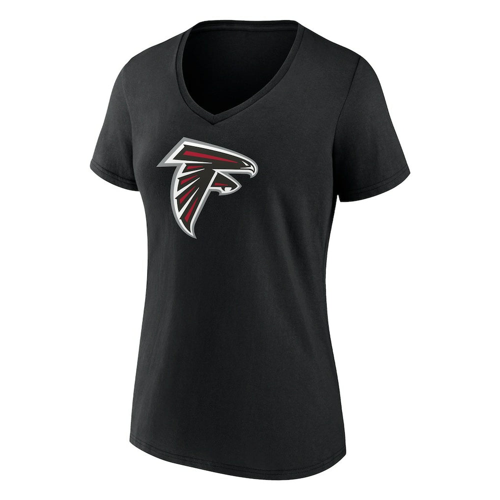 Fanatics Bijan Robinson Atlanta Falcons Women's Icon Name & Number V-Neck T-Shirt Black