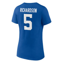 Fanatics Anthony Richardson Indianapolis Colts Women's Icon Name & Number V-Neck T-Shirt Royal