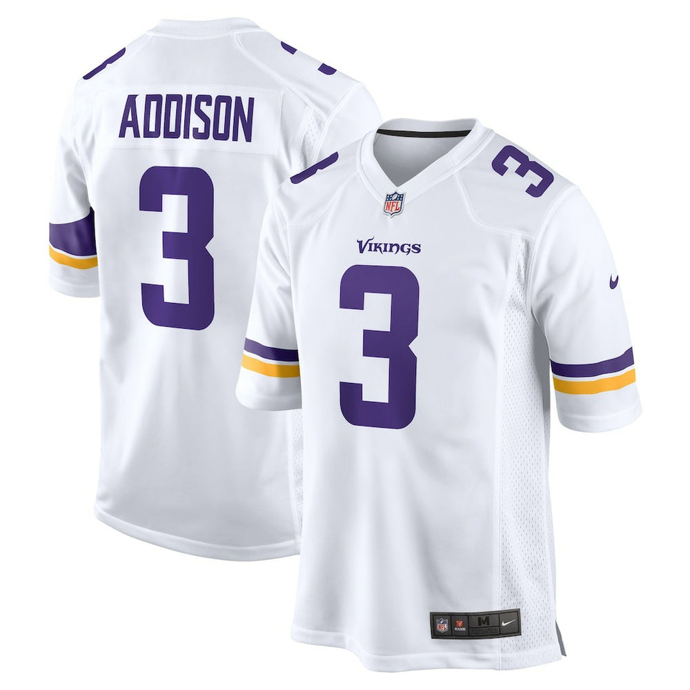 Nike Jordan Addison Minnesota Vikings Away Game Jersey White