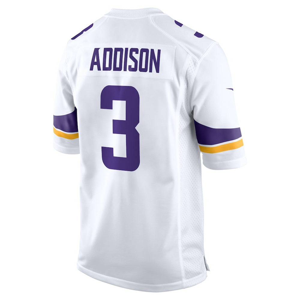 Nike Jordan Addison Minnesota Vikings Away Game Jersey White