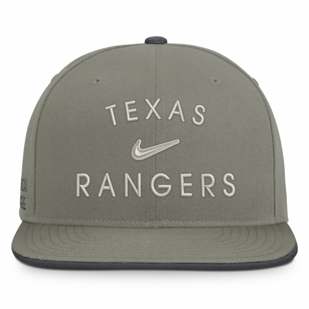 Texas Rangers Nike Pro Dri-FIT Snapback Hat - Olive - Nike Lifestyle