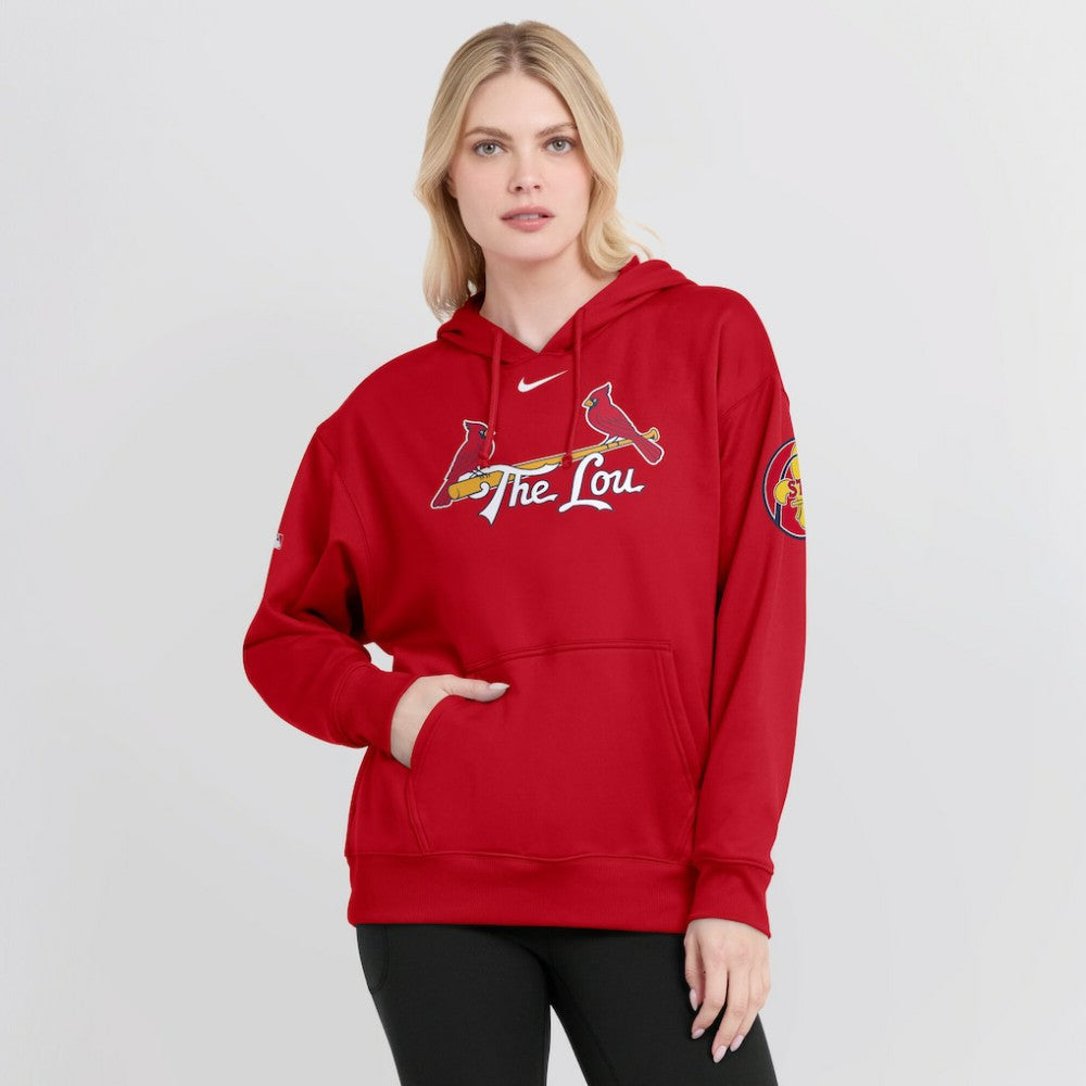 St. Louis Cardinals Nike Women's 2024 City Connect Authentic Collection Practice Performance Pullover Hoodie - Red - Nike Discount
