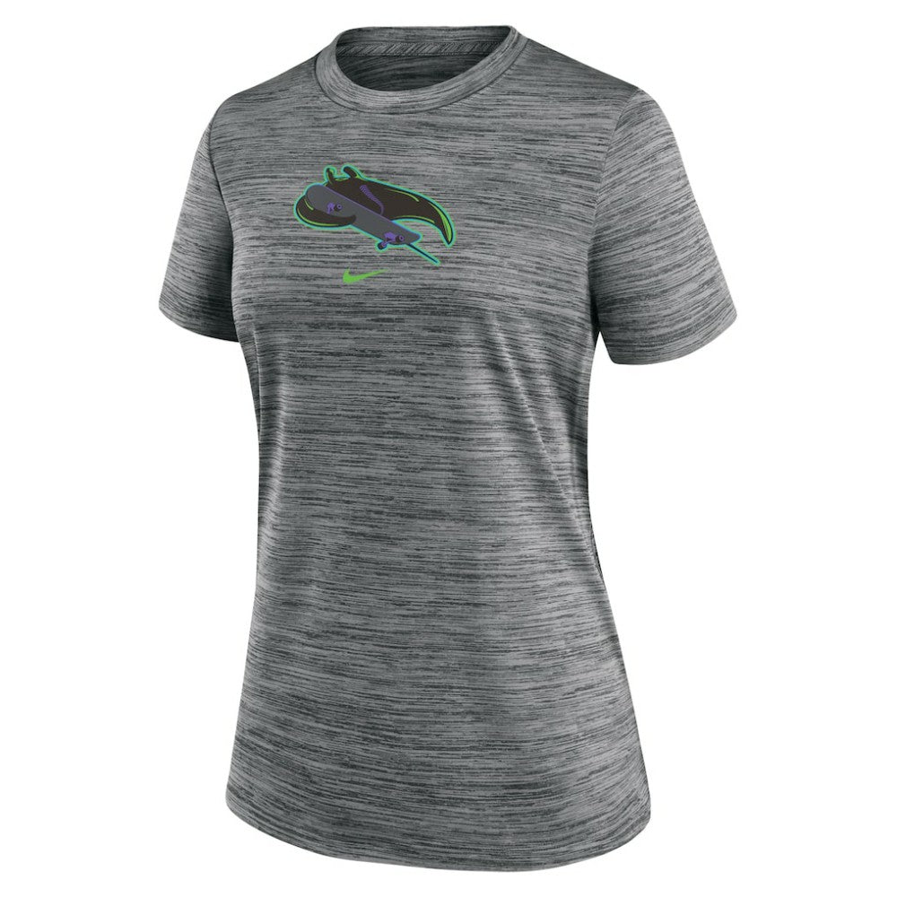 Tampa Bay Rays Nike Women's 2024 City Connect Authentic Collection Velocity Performance T-Shirt - Charcoal - Nike Sale