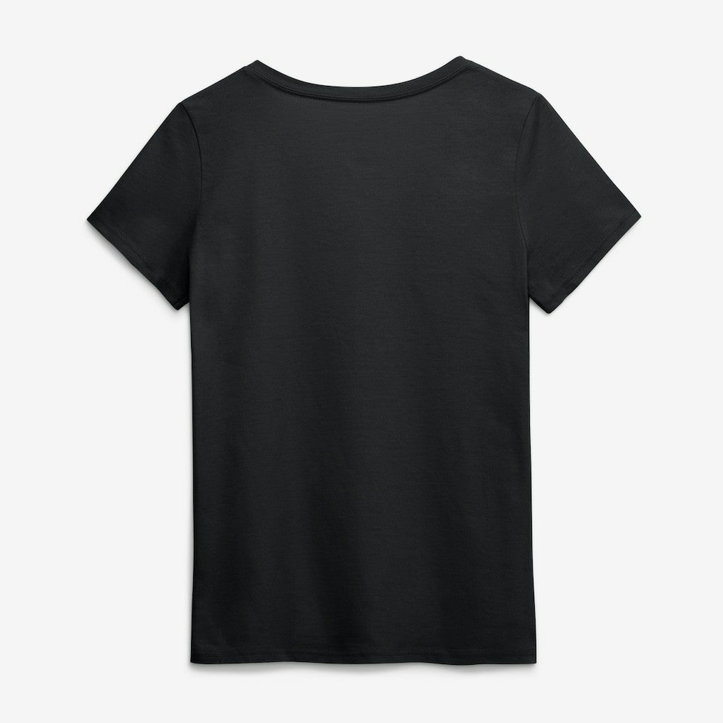 Pittsburgh Steelers Logo Athletic Women's Primary Logo V-Neck T-Shirt Black