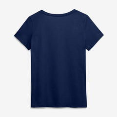 New England Patriots Logo Athletic Women's Primary Logo V-Neck T-Shirt Navy