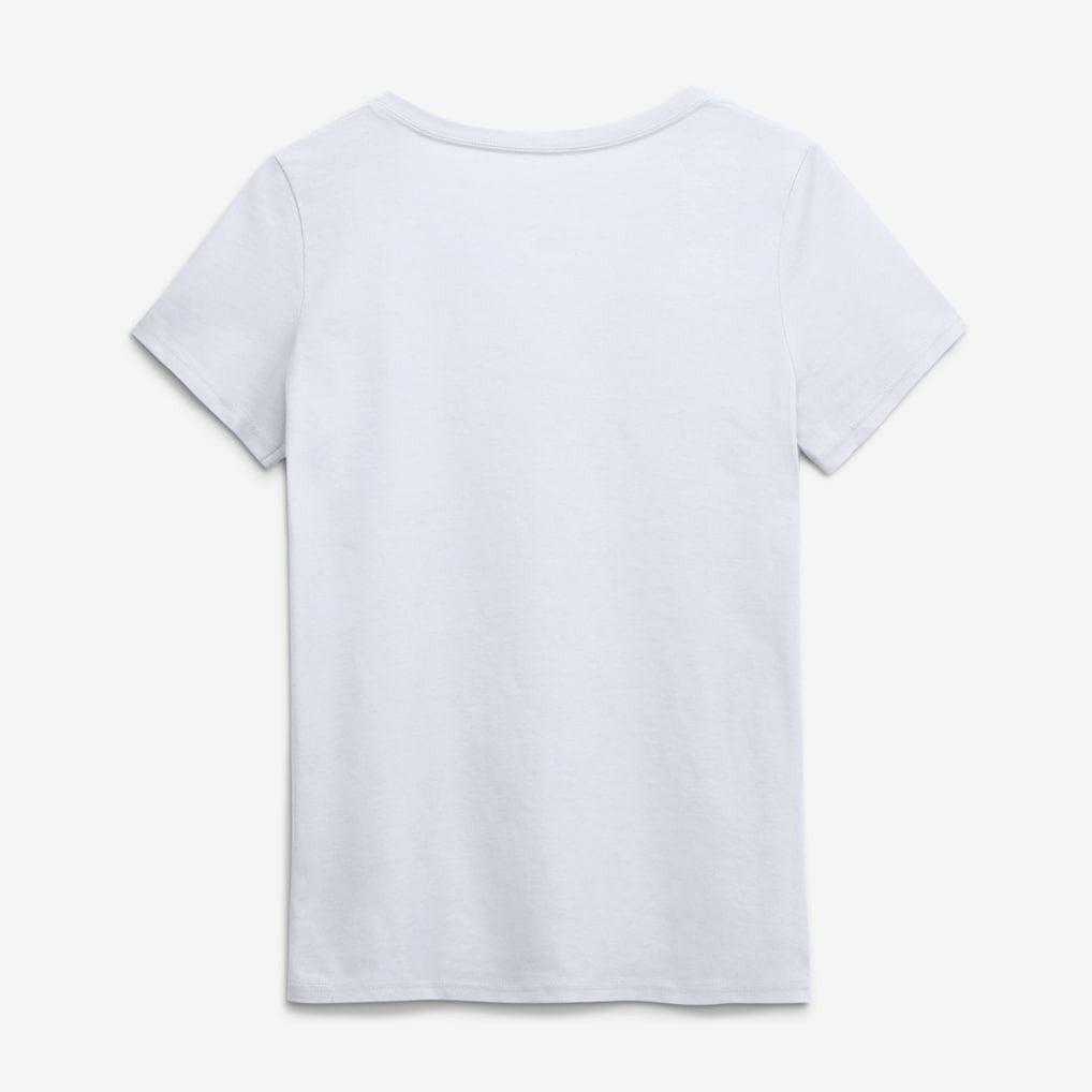 Pittsburgh Steelers Logo Athletic Women's Primary Logo V-Neck T-Shirt White