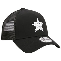 Houston Astros New Era A-Frame 9FORTY Trucker Adjustable Hat - Black - New Era Discount