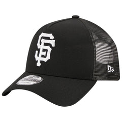 San Francisco Giants New Era A-Frame 9FORTY Trucker Adjustable Hat - Black - New Era Online