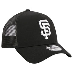 San Francisco Giants New Era A-Frame 9FORTY Trucker Adjustable Hat - Black - New Era Online