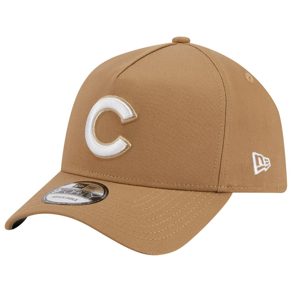 Chicago Cubs New Era A-Frame 9FORTY Adjustable Hat - Khaki - New Era on Sale
