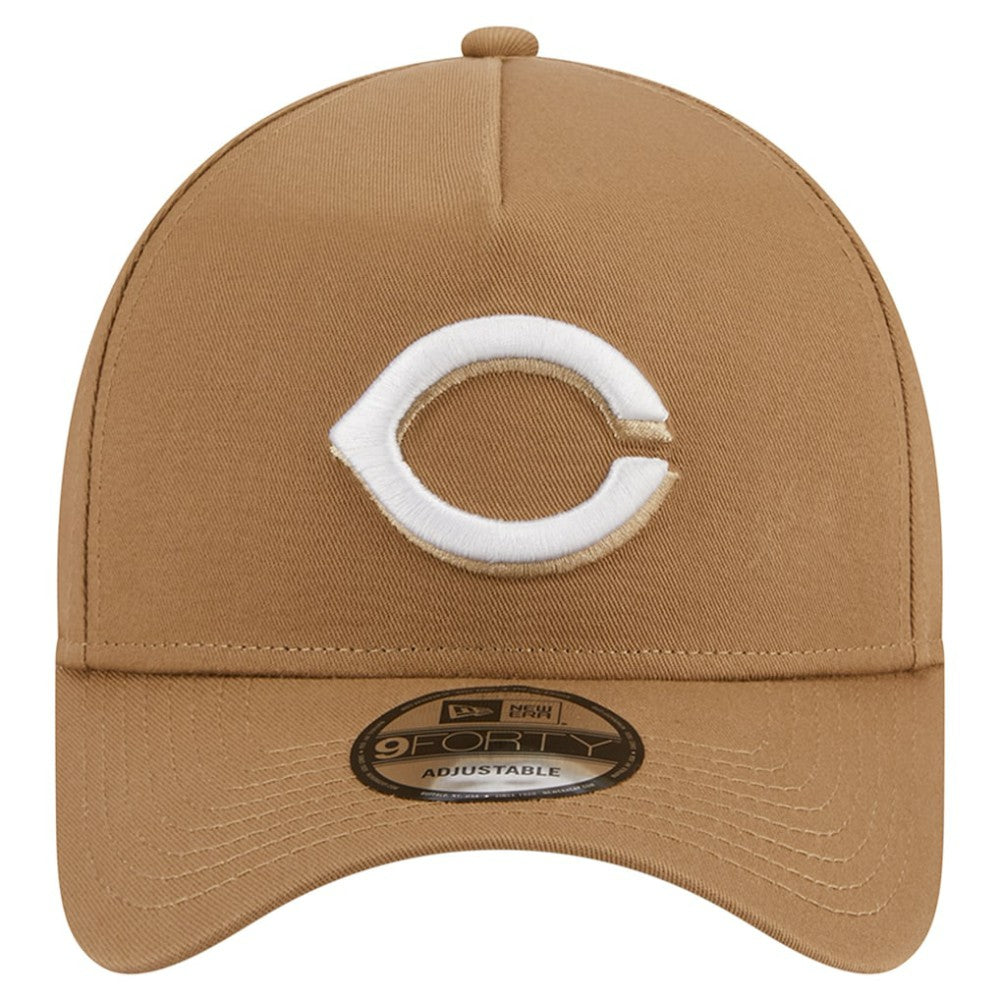 Cincinnati Reds New Era A-Frame 9FORTY Adjustable Hat - Khaki - New Era Online