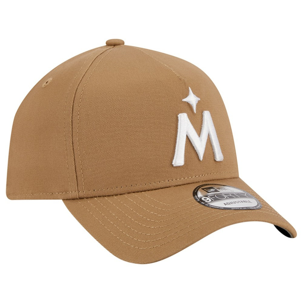 Minnesota Twins New Era A-Frame 9FORTY Adjustable Hat - Khaki - New Era Sale