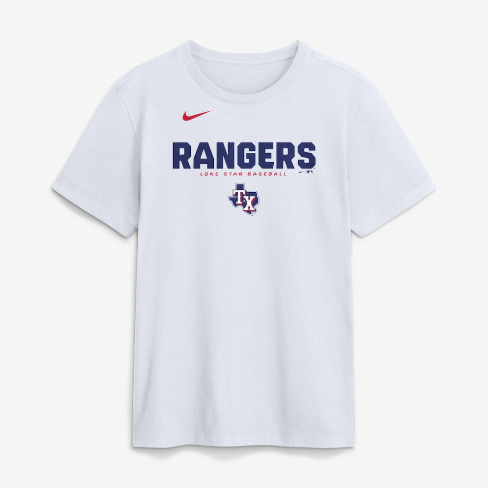 Texas Rangers Nike Bold Team Name T-Shirt - White - Nike on Sale