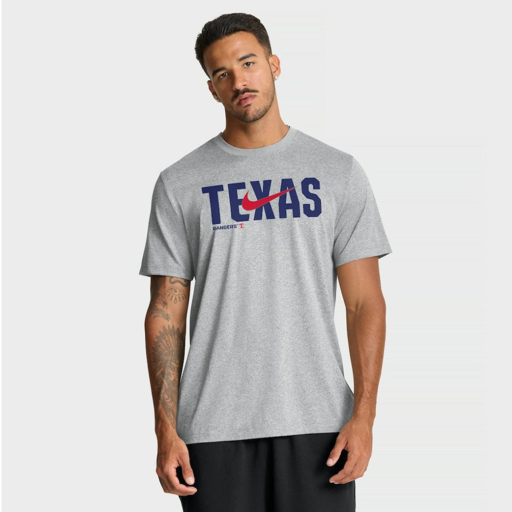 Texas Rangers Nike Swoosh Legend Dri-FIT T-Shirt - Heather Gray - Nike Discount