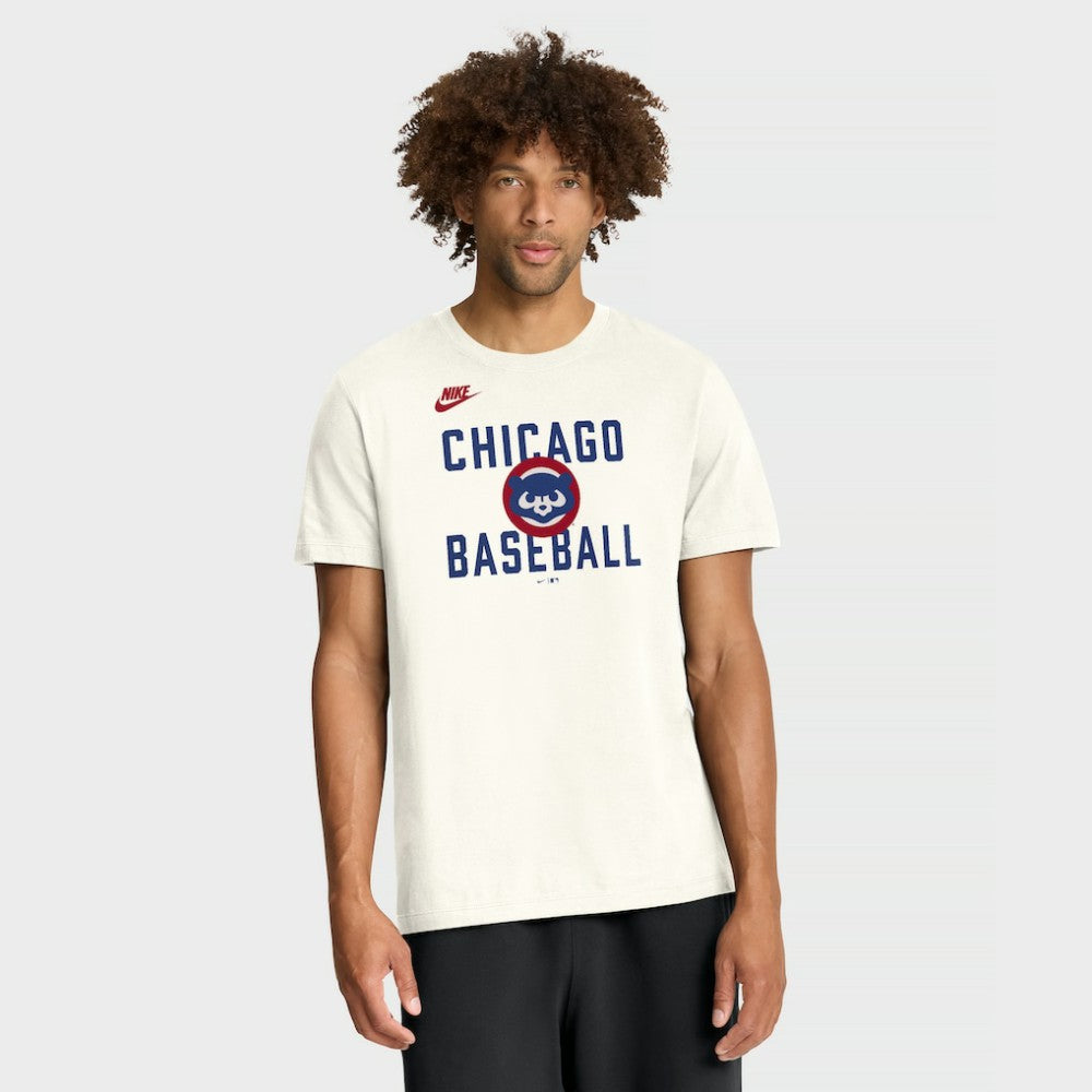 Chicago Cubs Nike Cooperstown Collection ‘70s Inspired T-Shirt - Cream - Nike Lifestyle