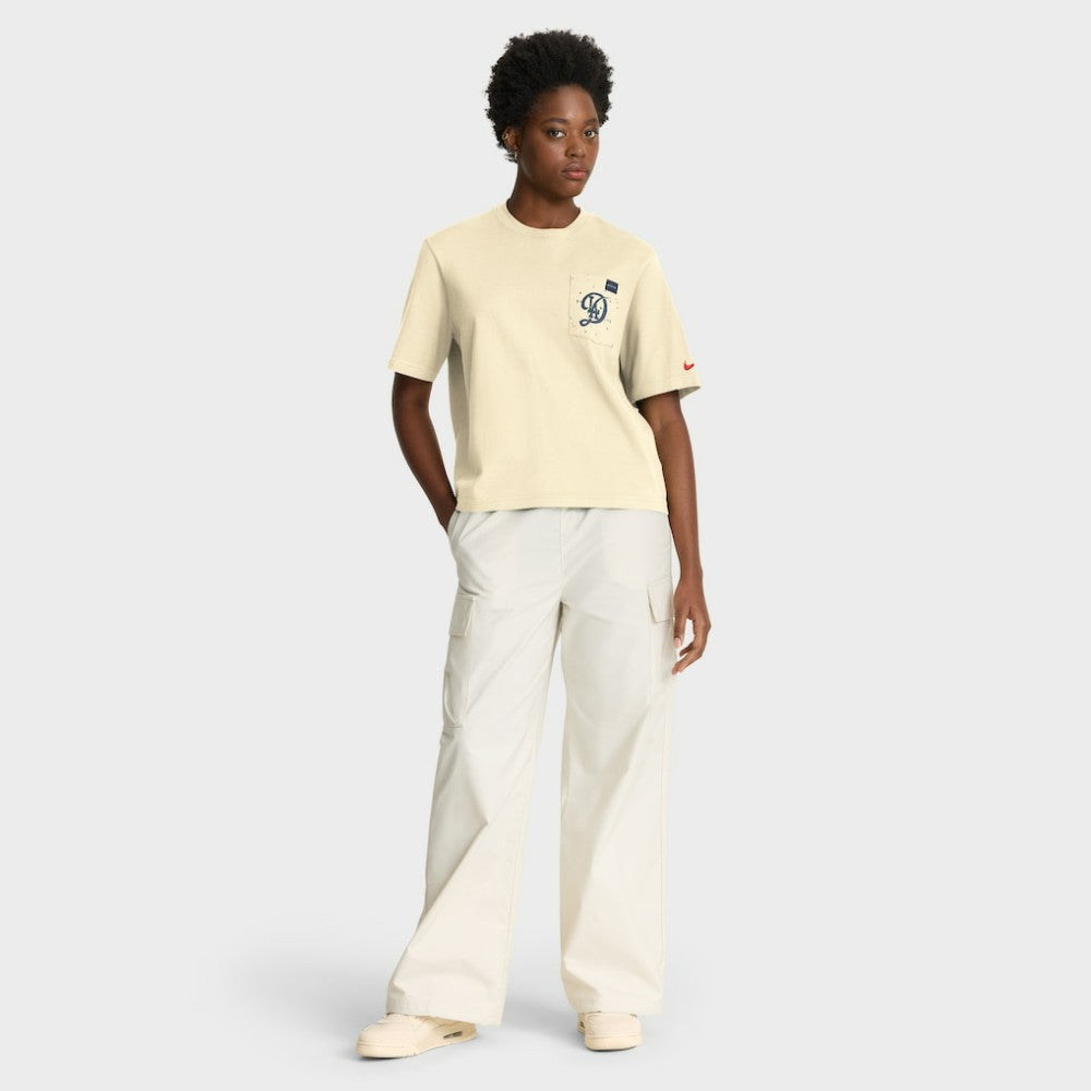 Los Angeles Dodgers Nike Women's City Connect Pocket Boxy T-Shirt - Cream - Nike Discount