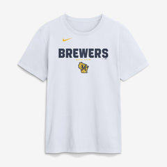 Milwaukee Brewers Nike Bold Team Name T-Shirt - White - Nike Lifestyle
