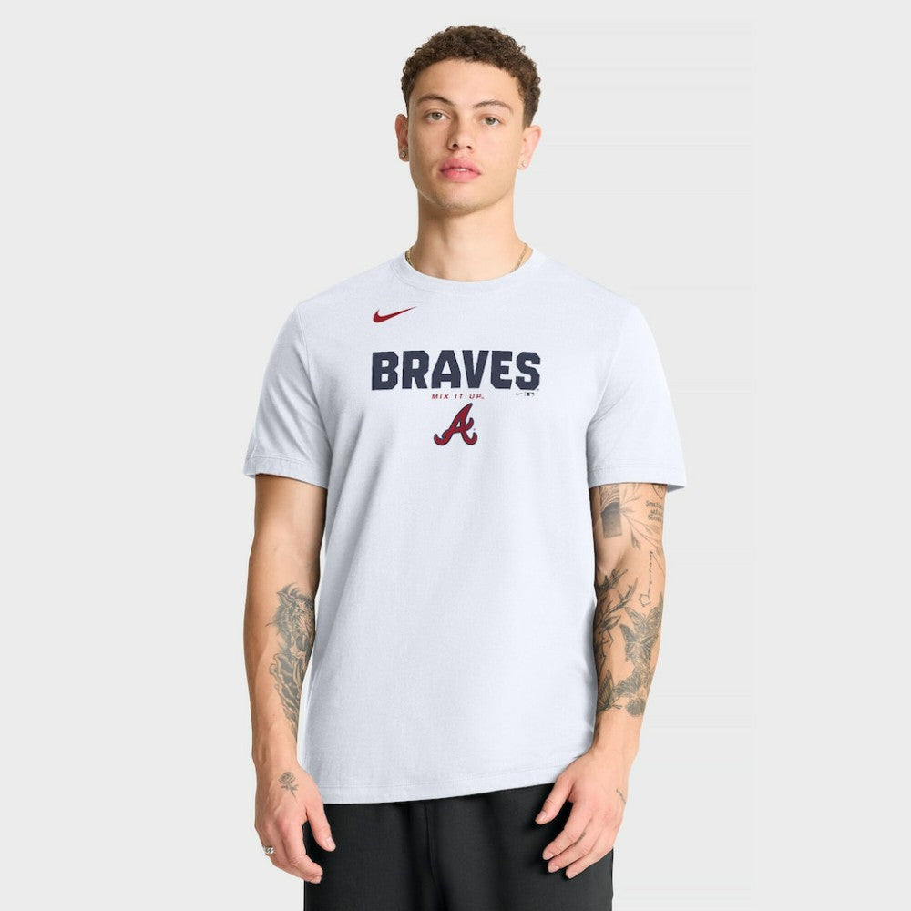 Atlanta Braves Nike Bold Team Name T-Shirt - White - Nike Sale
