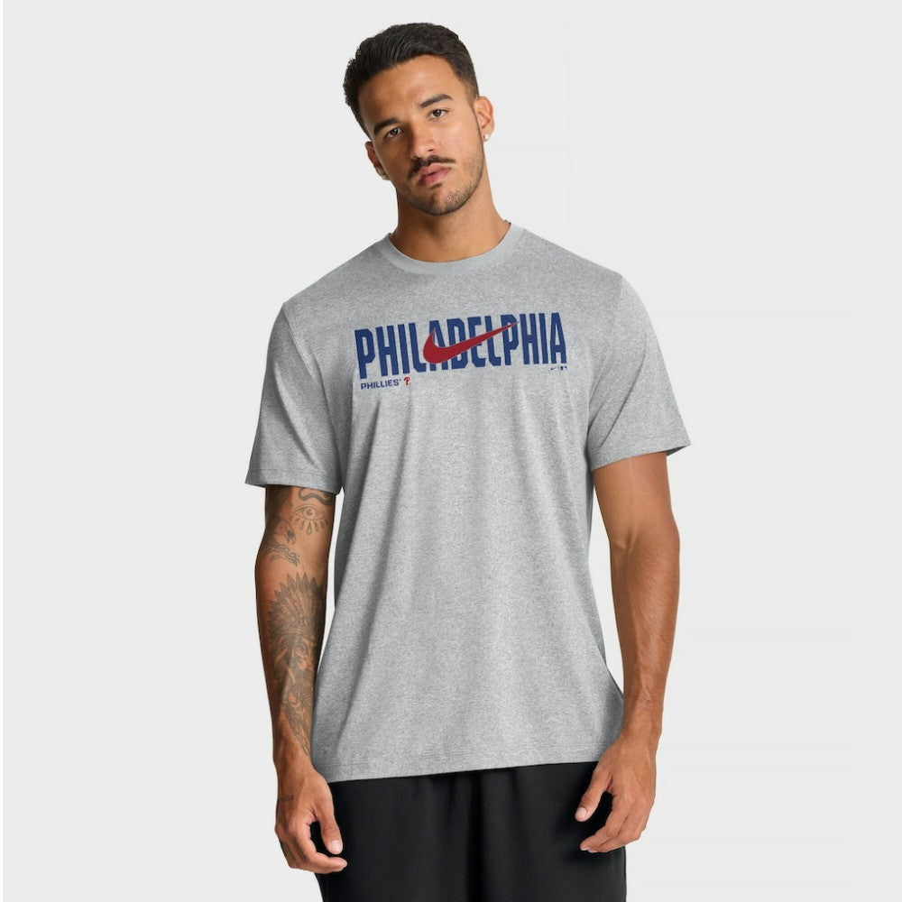 Philadelphia Phillies Nike Swoosh Legend Dri-FIT T-Shirt - Heather Gray - Nike Discount