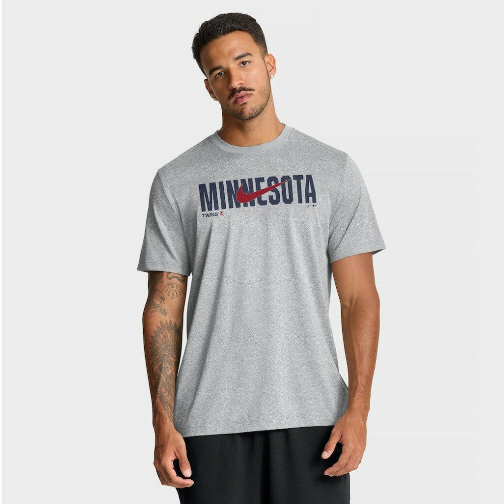 Minnesota Twins Nike Swoosh Legend Dri-FIT T-Shirt - Heather Gray - Nike Sale