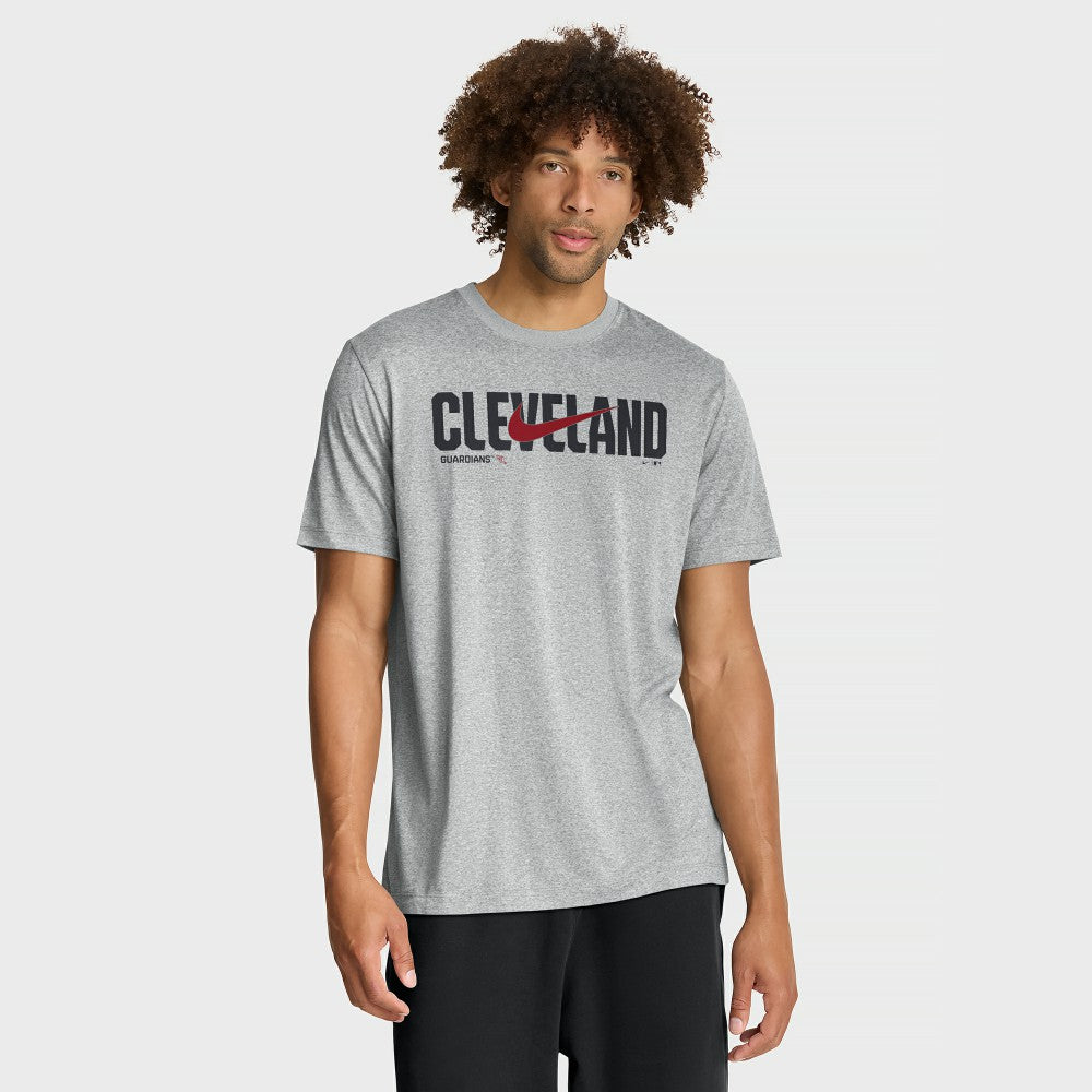 Cleveland Guardians Nike Swoosh Legend Dri-FIT T-Shirt - Heather Gray - Nike Sale