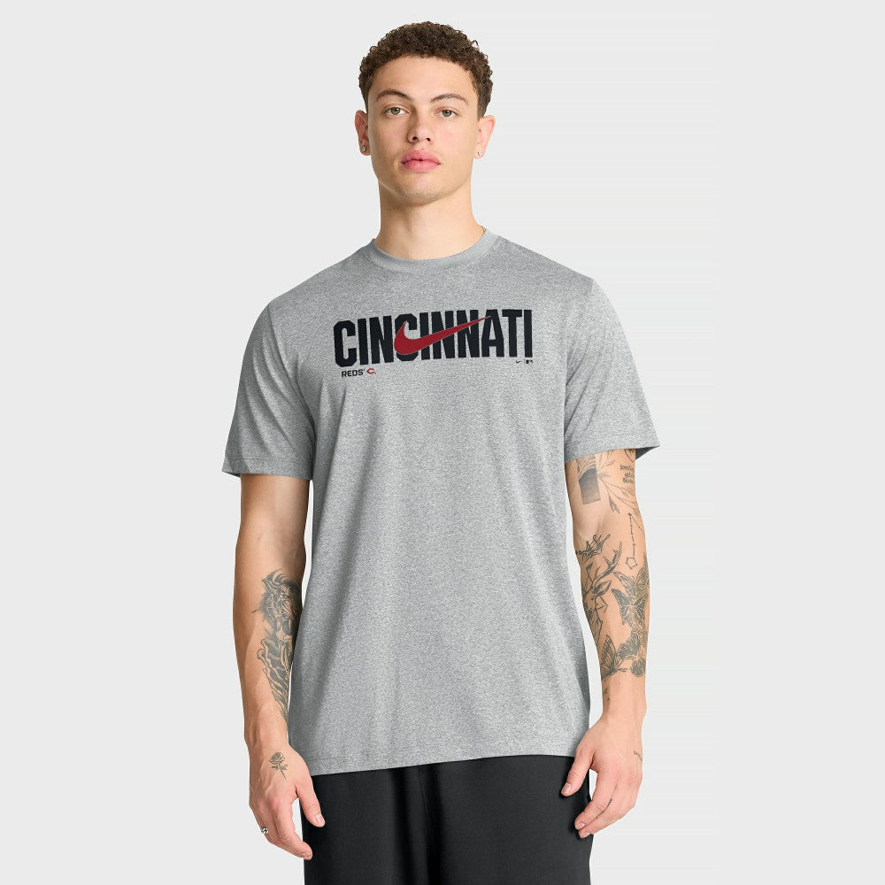 Cincinnati Reds Nike Swoosh Legend Dri-FIT T-Shirt - Heather Gray - Nike Discount