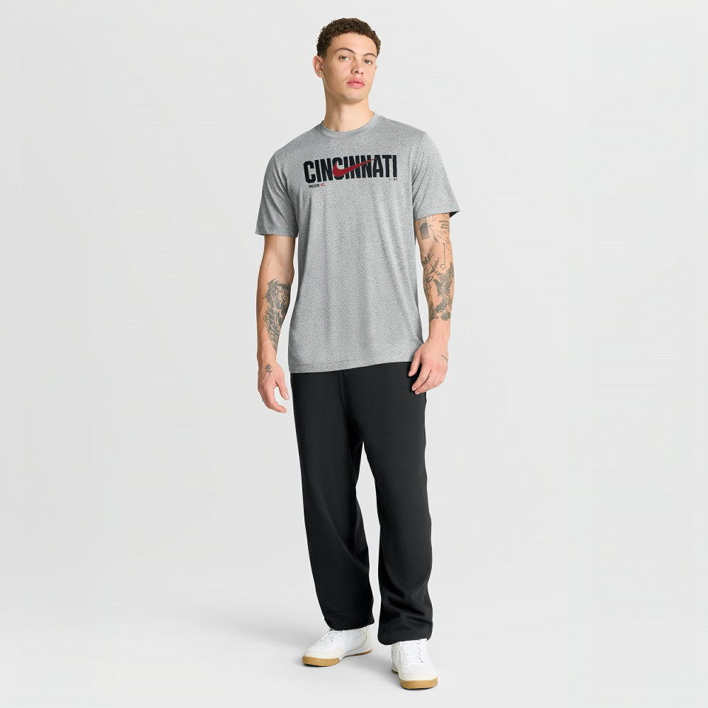 Cincinnati Reds Nike Swoosh Legend Dri-FIT T-Shirt - Heather Gray - Nike Discount