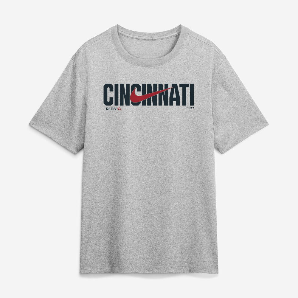 Cincinnati Reds Nike Swoosh Legend Dri-FIT T-Shirt - Heather Gray - Nike Discount
