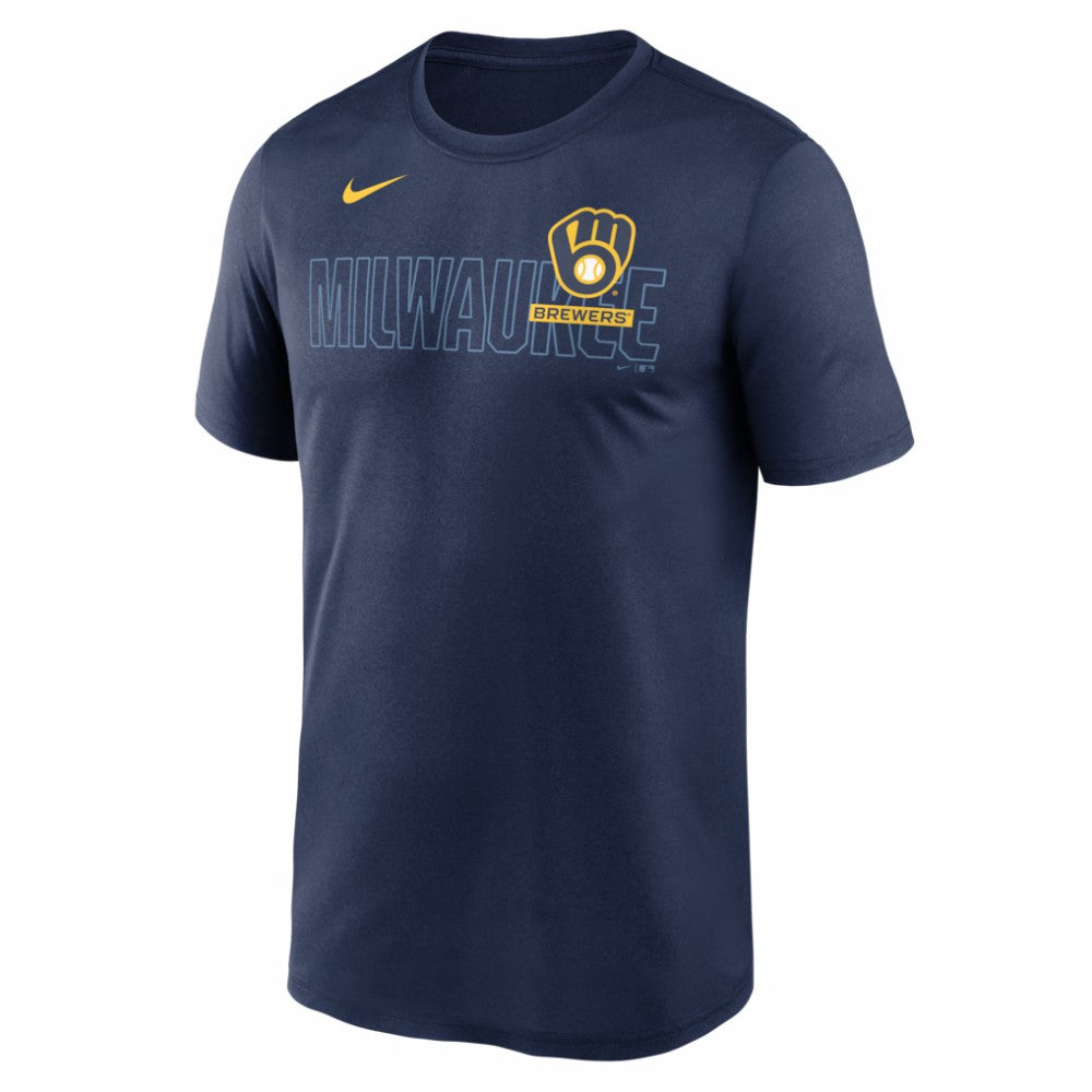 Milwaukee Brewers Nike Knockout Team Legend Dri-FIT T-Shirt - Navy - Nike Online