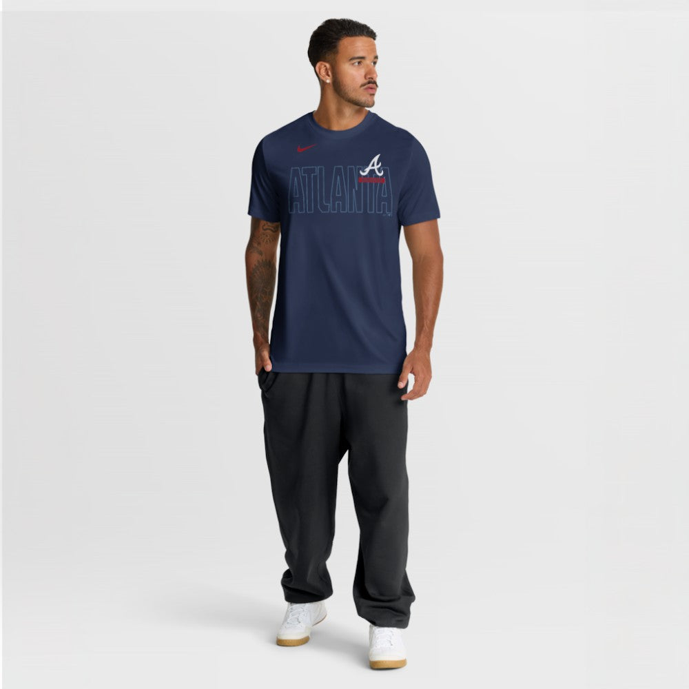 Atlanta Braves Nike Knockout Team Legend Dri-FIT T-Shirt - Navy - Nike Discount