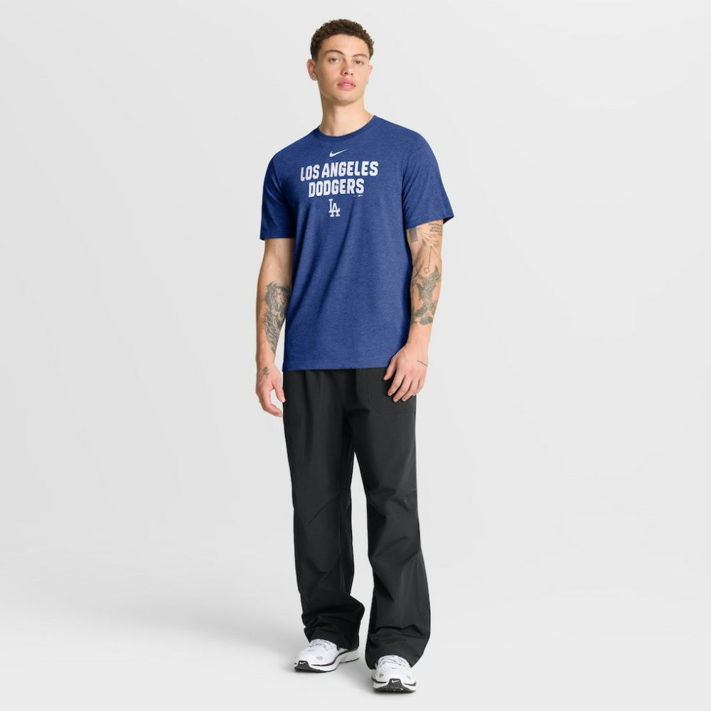 Los Angeles Dodgers Nike Stacked Tri-Blend T-Shirt - Heather Royal - Nike Sale