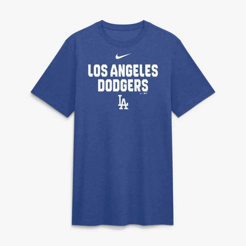 Los Angeles Dodgers Nike Stacked Tri-Blend T-Shirt - Heather Royal - Nike Sale