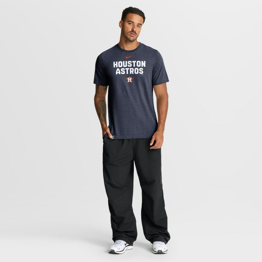 Houston Astros Nike Stacked Tri-Blend T-Shirt - Heather Navy - Nike Discount