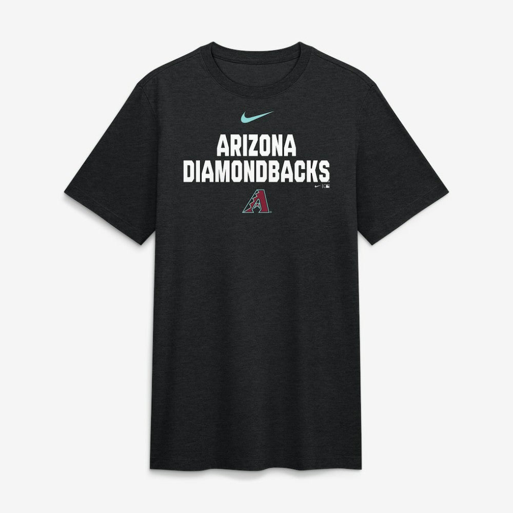 Arizona Diamondbacks Nike Stacked Tri-Blend T-Shirt - Heather Black - Nike Sale
