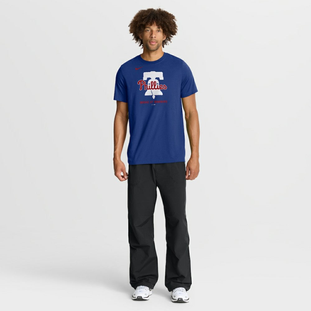 Philadelphia Phillies Nike Tri-Blend Logo T-Shirt - Royal - Nike on Sale