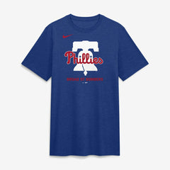 Philadelphia Phillies Nike Tri-Blend Logo T-Shirt - Royal - Nike on Sale