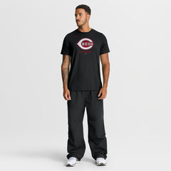 Cincinnati Reds Nike Tri-Blend Logo T-Shirt - Black - Nike on Sale