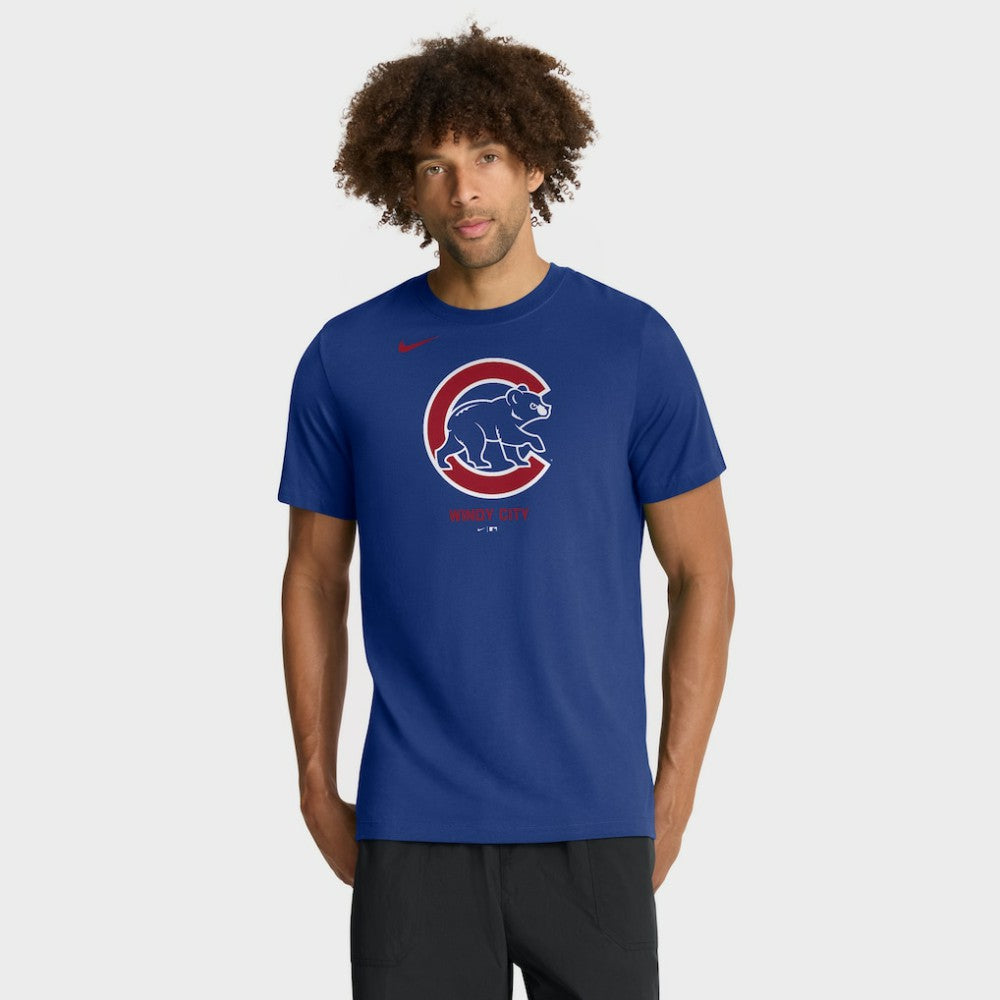 Chicago Cubs Nike Tri-Blend Logo T-Shirt - Royal - Nike Lifestyle