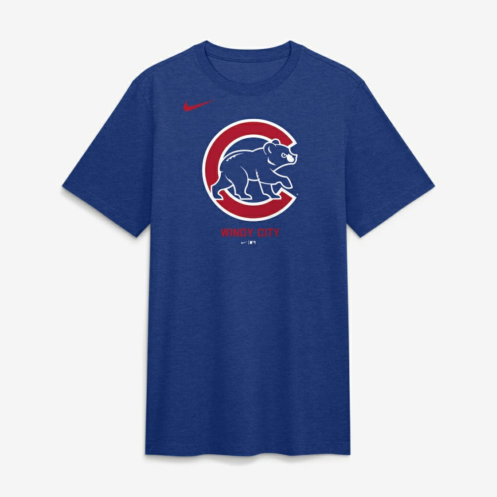 Chicago Cubs Nike Tri-Blend Logo T-Shirt - Royal - Nike Lifestyle