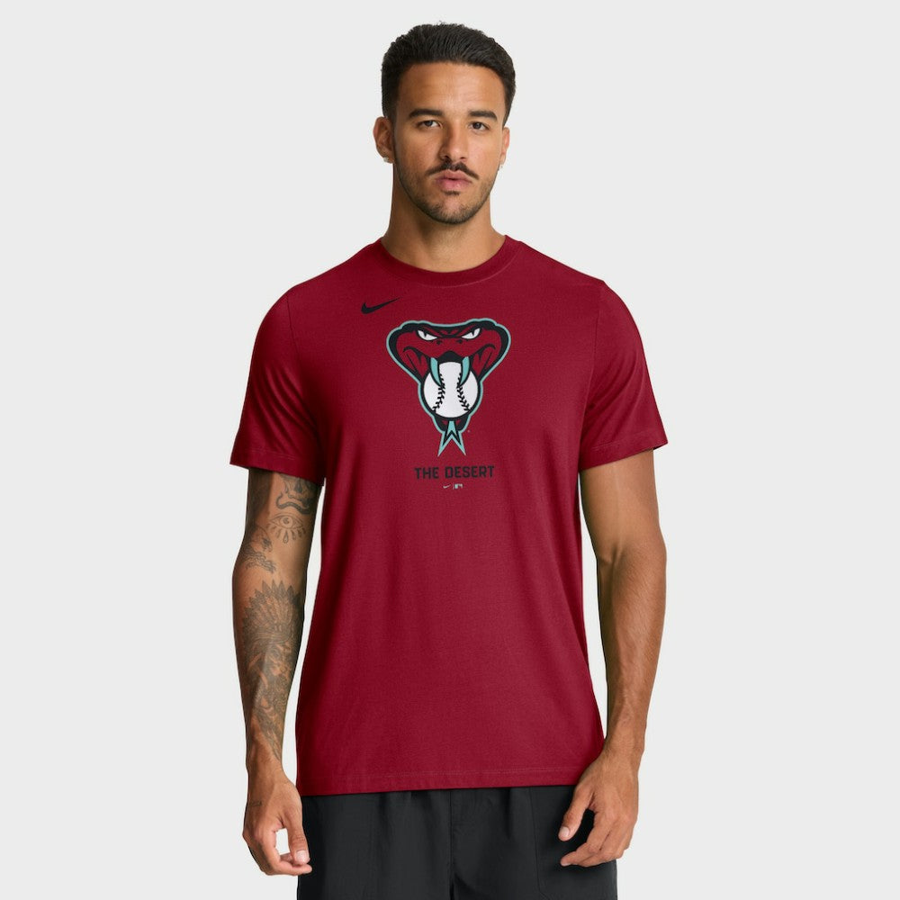 Arizona Diamondbacks Nike Tri-Blend Logo T-Shirt - Red - Nike Discount