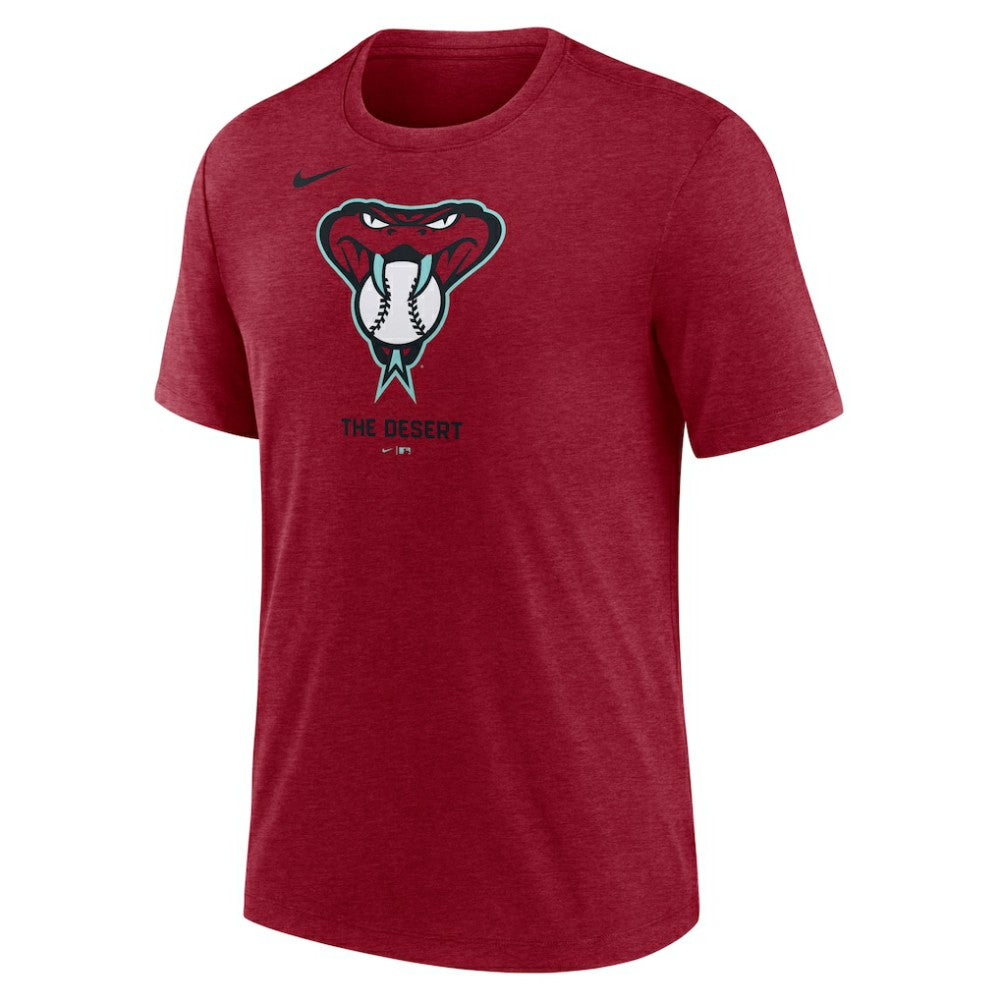 Arizona Diamondbacks Nike Tri-Blend Logo T-Shirt - Red - Nike Discount