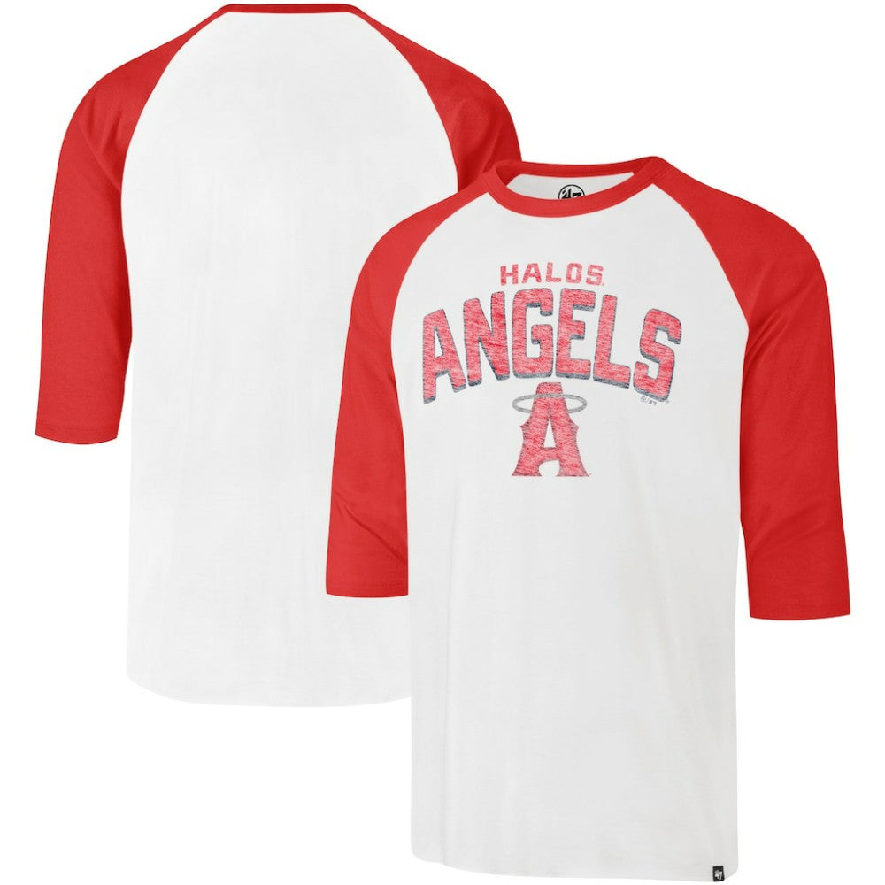 Los Angeles Angels '47 City Connect Crescent Franklin Raglan 3/4-Sleeve T-Shirt - Cream - 47 brand Online