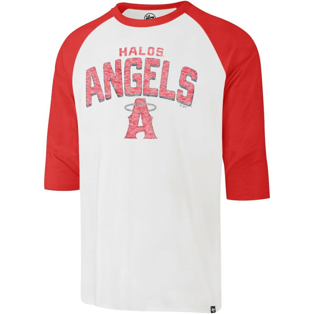 Los Angeles Angels '47 City Connect Crescent Franklin Raglan 3/4-Sleeve T-Shirt - Cream - 47 brand Online