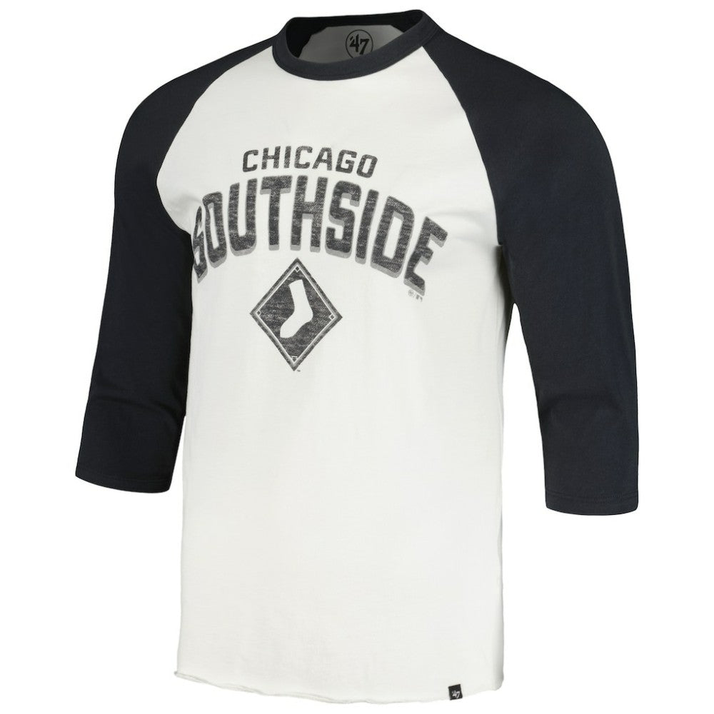 Chicago White Sox '47 City Connect Crescent Franklin Raglan 3/4-Sleeve T-Shirt - Cream - 47 brand on Sale
