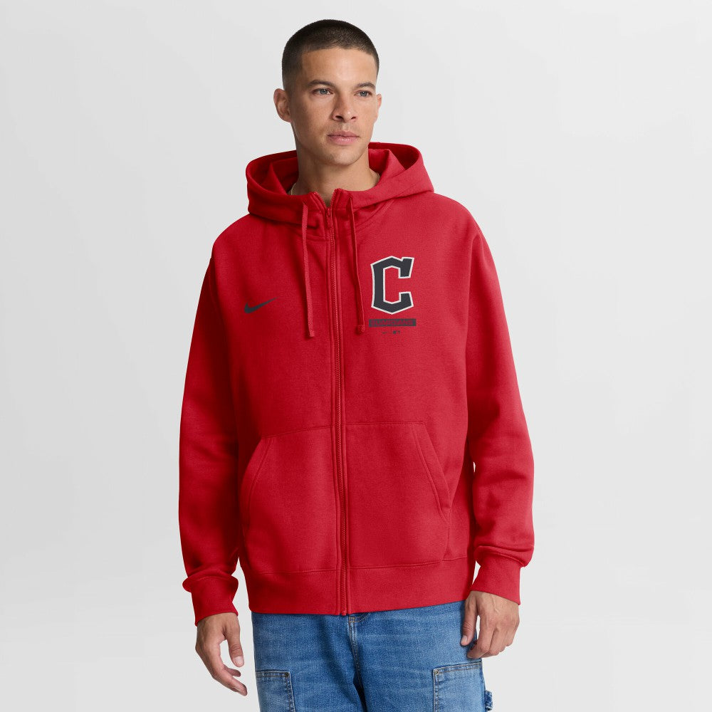 Cleveland Guardians Nike Primetime Lockup Full-Zip Hoodie - Red - Nike Sale