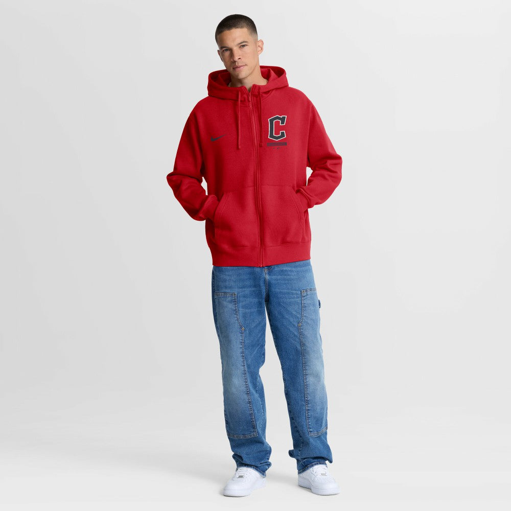 Cleveland Guardians Nike Primetime Lockup Full-Zip Hoodie - Red - Nike Sale